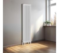 NRG 1800x470mm Gloss White Traditional Cast Iron Style Four Column Vertical Radiator