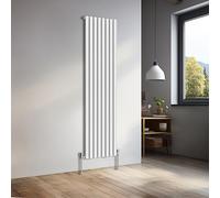 NRG 1800x472mm Vertical Oval Single Panel Heater Radiators Gloss White