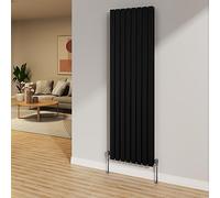 NRG 1800x544mm Black Radiator Vertical Flat Panel Bathroom Double Radiator
