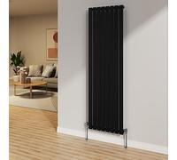 NRG 1800x544mm Black Radiator Vertical Single Flat Panel Central Heating