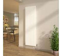 NRG 1800x544mm Flat Panel Single Column Radiator Gloss White with Valves