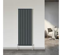 NRG 1800x544mm Single Flat Panel Designer Tall Vertical Radiator Central Heating Anthracite
