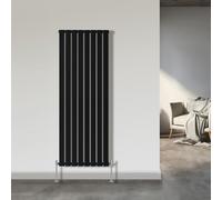 NRG 1800x544mm Single Flat Panel Vertical Radiator Black