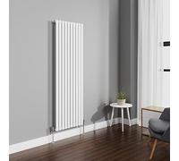 NRG 1800x590mm Gloss White Radiator Vertical Oval Panel Single Rad