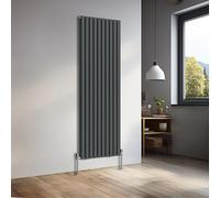 NRG 1800x590mm Vertical Oval Double Panel Heater Radiators Anthracite