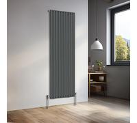 NRG 1800x590mm Vertical Oval Single Panel Heater Radiators Anthracite
