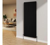 NRG 1800x680mm Black Radiator Vertical Flat Panel Bathroom Double Radiator
