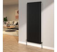 NRG 1800x680mm Black Radiator Vertical Single Flat Panel Central Heating