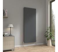 NRG Anthracite Vertical 1800x680mm Flat Panel Double Column Designer Radiator Modern Bathroom Central Heating