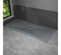 NRG 2000x1000mm Anthracite Shower Base Non-Slip SMC Rectangle Shower Tray with Fast Flow Waste for Bathroom Enclosures