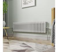 NRG 300 X 1190 mm Gloss White Horizontal Cast Iron Radiator Double Panel