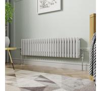 NRG 300 x 1190 mm Gloss White Horizontal Cast Iron Radiator Triple Panel