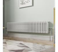NRG 300 X 1460 mm Gloss White Horizontal Cast Iron Radiator Triple Panel