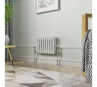 NRG 300 X 425 mm Gloss White Horizontal Cast Iron Radiator Double Panel