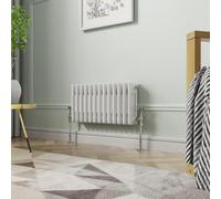 NRG 300 x 605 mm Gloss White Horizontal Cast Iron Radiator Triple Panel