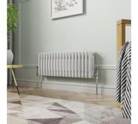 NRG 300 x 830 mm Gloss White Horizontal Cast Iron Radiator Triple Panel