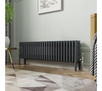 NRG 300x1190mm Anthracite Cast Iron Radiator 4 Column