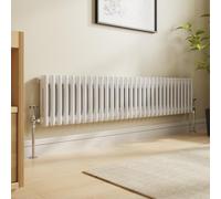 NRG 300x1460 Traditional Colosseum Cast Iron Bathroom Radiator Gloss White 2 Panel