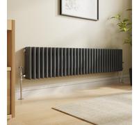 NRG 300x1460 Traditional Colosseum Cast Iron Radiator Anthracite 3 Panel