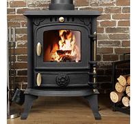 NRG 4.5KW Eco Design Stove MultiFuel Cast Iron Fireplace Portable
