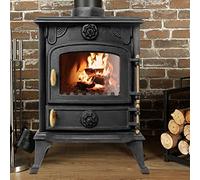 NRG 5KW Eco Design Stove MultiFuel Cast Iron Fireplace Portable