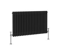 NRG 600 x 1010mm Black Radiator Traditional 2 Column Horizontal Central Heating Cast Iron Rads