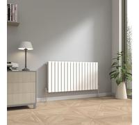 NRG 600 x 1156mm Horizontal Radiator Gloss White Double Flat Panel
