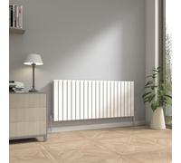 NRG 600 x 1428mm Horizontal Radiator Gloss White Double Flat Panel