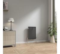 NRG 600 x 408mm Horizontal Single Flat Panel Radiator Black Designer