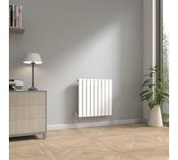 NRG 600 x 612mm Horizontal Radiator Gloss White Single Flat Panel