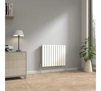 NRG 600 x 748mm Horizontal Radiator Gloss White Double Flat Panel