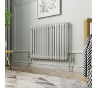 NRG 600 X 830 mm Gloss White Horizontal Cast Iron Radiator Double Panel