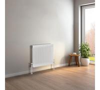 NRG 600 X 830 mm Gloss White Horizontal Traditional Column Cast Iron Style Radiator Central Heating Radiator Perfect for Bathrooms, Kitchen, Living Room Double Panel