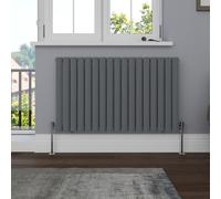 NRG 600x1003mm Oval Column Radiator Central Heating Single Panel Anthracite