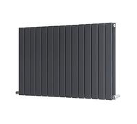 NRG 600x1020mm Anthracite Radiator Horizontal Double Flat Panel with Valves