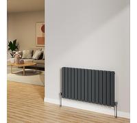 NRG 600x1020mm Anthracite Radiator Horizontal Flat Panel Double Radiator