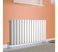 NRG 600x1020mm Horizontal Flat Panel Designer Bathroom Central Heating Rad Radiator Chrome Single