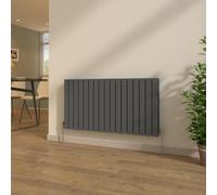 NRG 600x1156mm Anthracite Designer Radiator Double Column with Valves