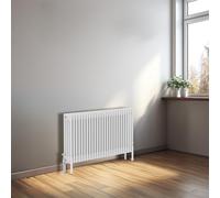 NRG 600x1190mm Gloss White Traditional Cast Iron Style Four Column Horizontal Radiator