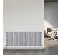 NRG 600x1428mm Horizontal Flat Panel Radiator Chrome Single Column Radiator