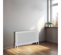NRG 600x1460mm Gloss White Traditional Cast Iron Style Four Column Horizontal Radiator