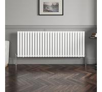NRG 600x1593mm Horizontal Column Gloss White Single Oval Panel with Valves
