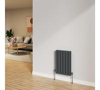 NRG 600x408mm Anthracite Radiator Horizontal Flat Panel Double Radiator
