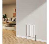 NRG 600x408mm Gloss White Radiator Horizontal Flat Panel Bathroom Designer Double Rad Central Heating