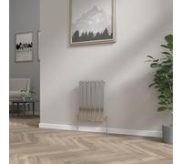 NRG 600x408mm Horizontal Flat Panel Designer Bathroom Central Heating Radiator Chrome Single Column - Perfect for Bathroom, Bedroom, Kitchen, Hallway, Living Room