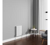NRG 600x413mm Gloss White Radiator Horizontal Oval Panel Single Rad | Central Heating Compatible, Modern Radiator, High Heat Output, Wall Radiator, for Living Room, Kitchen