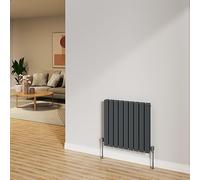 NRG 600x612mm Anthracite Radiator Horizontal Flat Panel Double Radiator