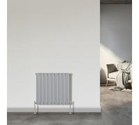 NRG 600x612mm Horizontal Flat Panel Radiator Chrome Single Column Radiator