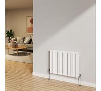 NRG 600x748mm Gloss White Radiator Horizontal Flat Panel Double Radiator