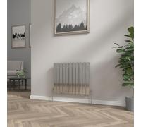 NRG 600x748mm Horizontal Flat Panel Designer Bathroom Central Heating Radiator Chrome Single Column - Perfect for Bathroom, Bedroom, Kitchen, Hallway, Living Room